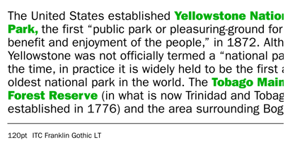 ITC Franklin Gothic LT Font Poster 3